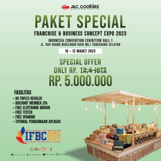 Warga Tanggerang dan sekitarnya mana suaranya!
JnC Cookies kali ini hadir di Franchise & Business Concept Expo 2023.
Bagi warga Tanggerang yang ingin begabung bersama JnCCookies datang dan kunjungi booth kami mulai tanggal 10 - 12 maret 2023.
Ada promo special Loh!
#JnCTerbaik #JanganSalahPilih #MemberiYangTerbaik #CitaRasaTerbaik #paketspecial